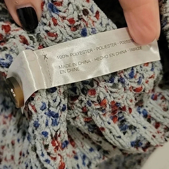 Supplies Confetti Knit Cardigan Button Front Sweater Size XL - Picture 6 of 8